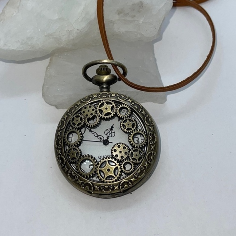Brass Watch Necklace